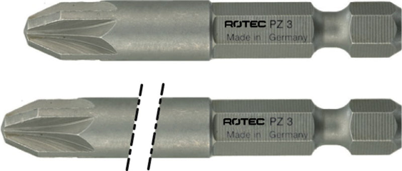 Rotec Kreuzschlitz-Bit Kraft 1 4x89mm pz2 | 10 Stk