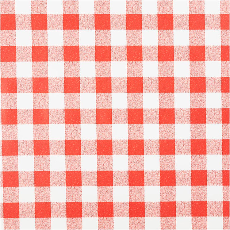 Waschhandtuch, Fenster, B: 140 cm, rot, weiß, 20 m 1 Roll