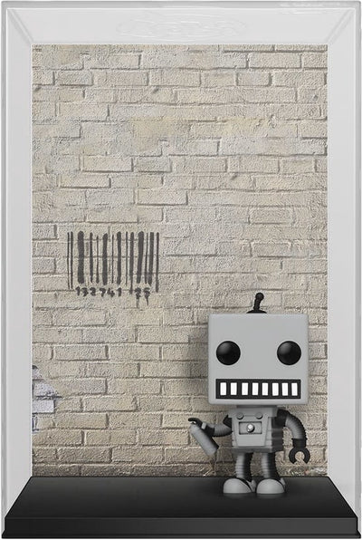 Sammelfigur mit Funko-Logo, Pop-Art-Cover! Etikettierroboter 9 cm grau