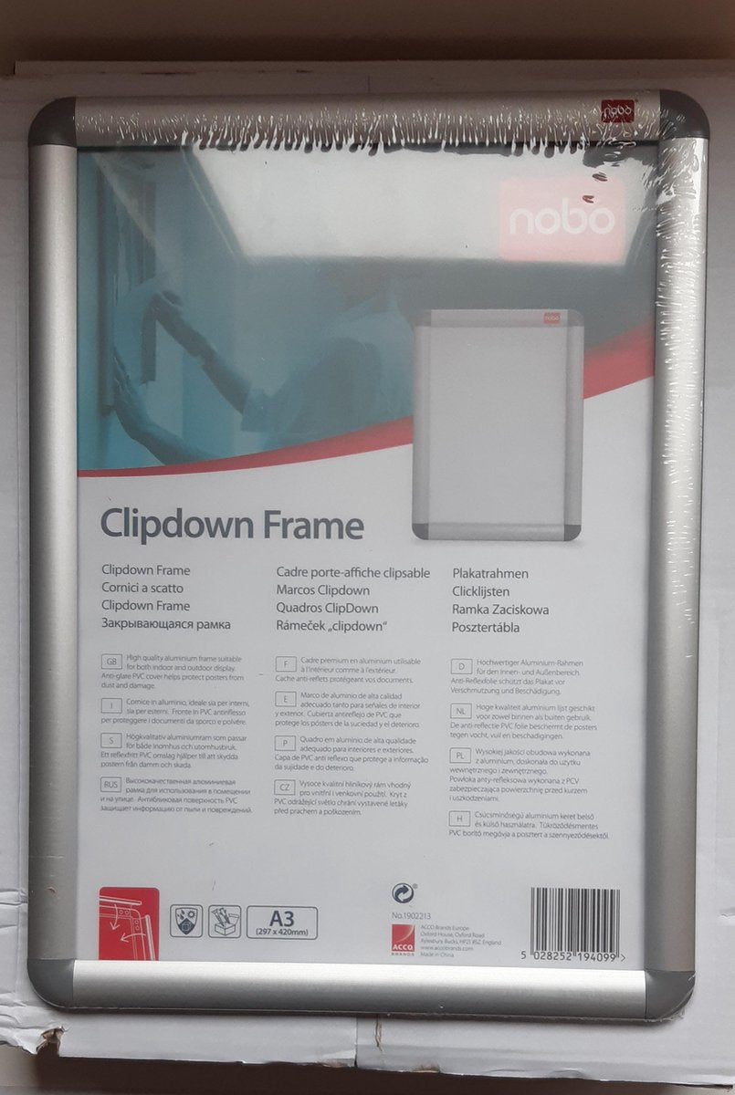 Nobo Klickrahmen Essenz A3 Aluminium | 5 Stück