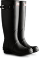 Hunter Damen Original Tall Tri Color Logo Backstrap Boot Damen Regenstiefel – Größe 38