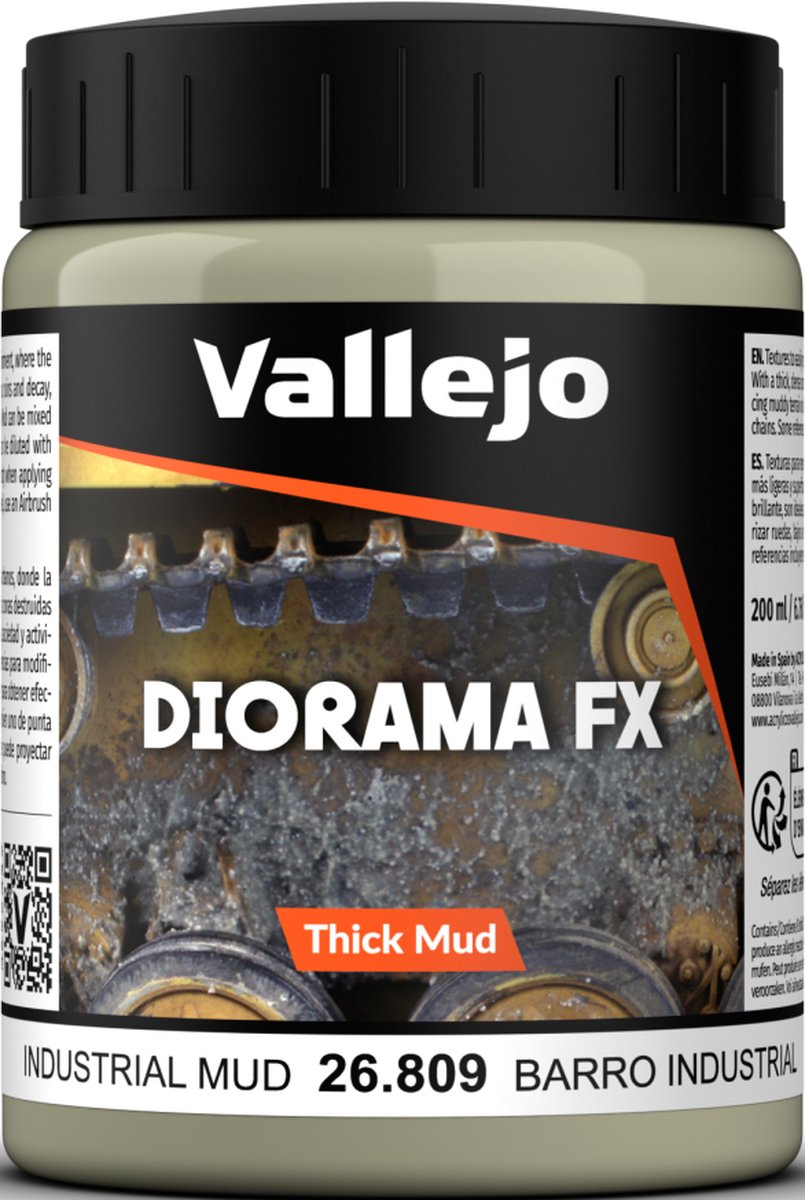 Vallejo Val 26809 – Industrieschlamm, dicker Schlamm, Verwitterungseffekte – 200 ml