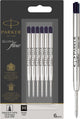 Parker Kugelschreiberminen | mittlere Spitze (1,0 mm) | schwarze Quinkflow-Tinte | 6 Stück
