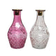 Decoris Kerzenständer aus Glas ø10-h18,5cm rosa oder lila