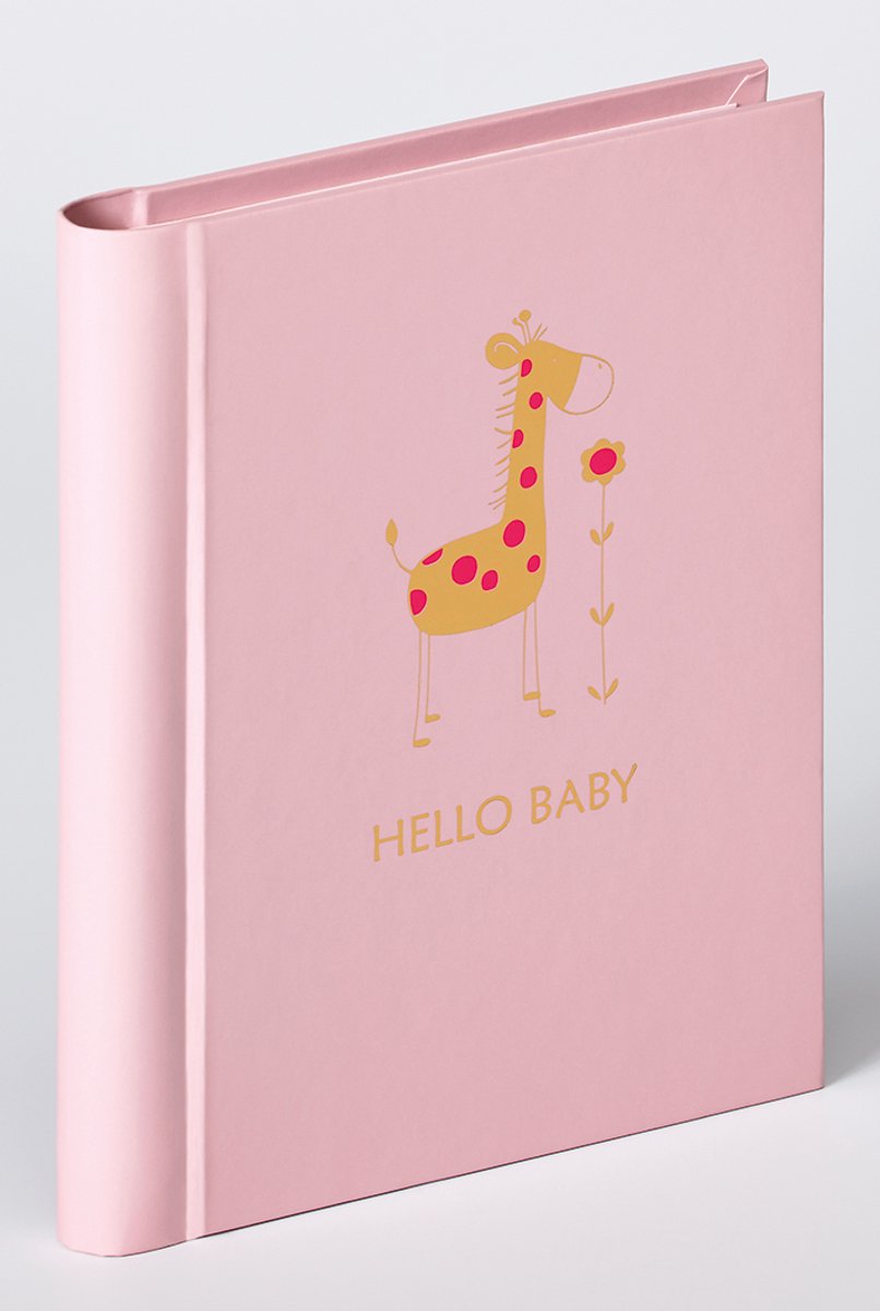 Walther ma-148-r Tierbaby – Mini-Einsteckalbum – Größe 13 x 16 cm – 30 Fotos 11,5 x 15,5 cm – rosa