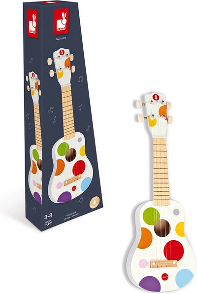 Janod - Konfetti - Ukulele aus Holz - für kleine Musiker