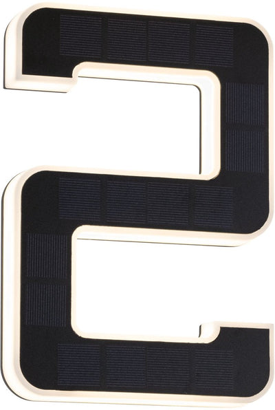 Paulmann Solar-LED-Hausnummernbeleuchtung inkl. austauschbarer Akku Nummer 2 IP44 3000k 6lm schwarz