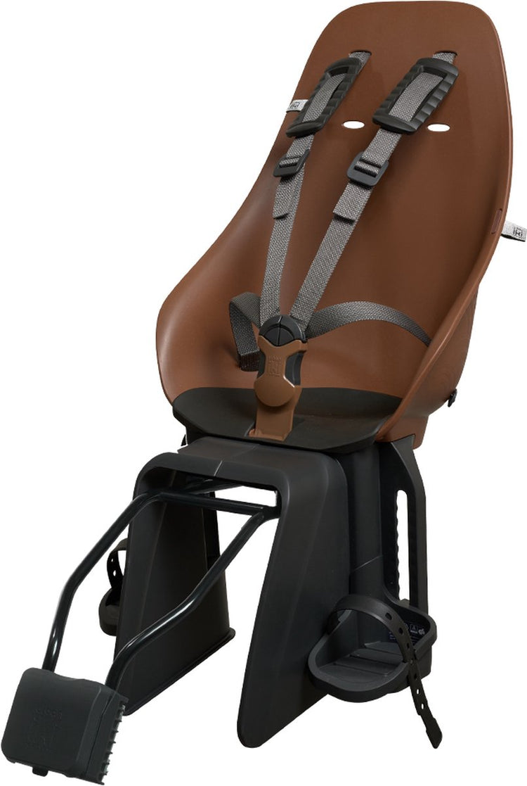 Urban Iki Bio-Fahrradsitz hinter Ta-Ke-Rahmenmontage – Haniwa Brown Bincho Black