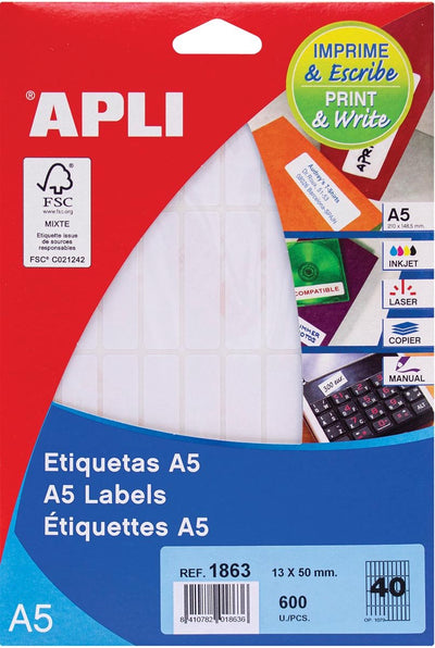 Etiketten Alpi 581863 weiß 600 Stück