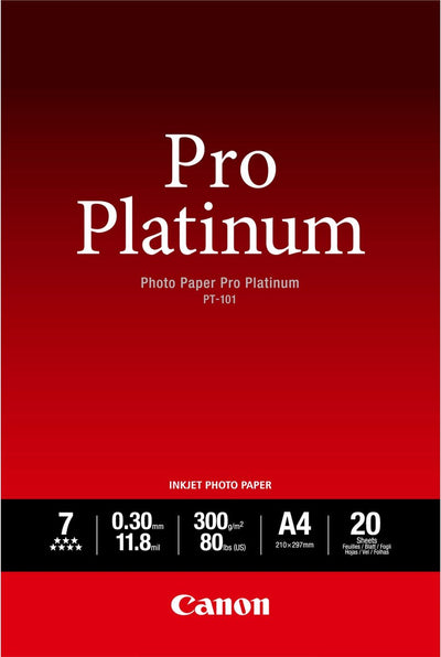 Fotopapier Canon PT-101 Pro Platin A4 weiß 20 Blatt