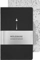 Moleskine NASA-Notizbuch, großes 2er-Set, leer, schwarz