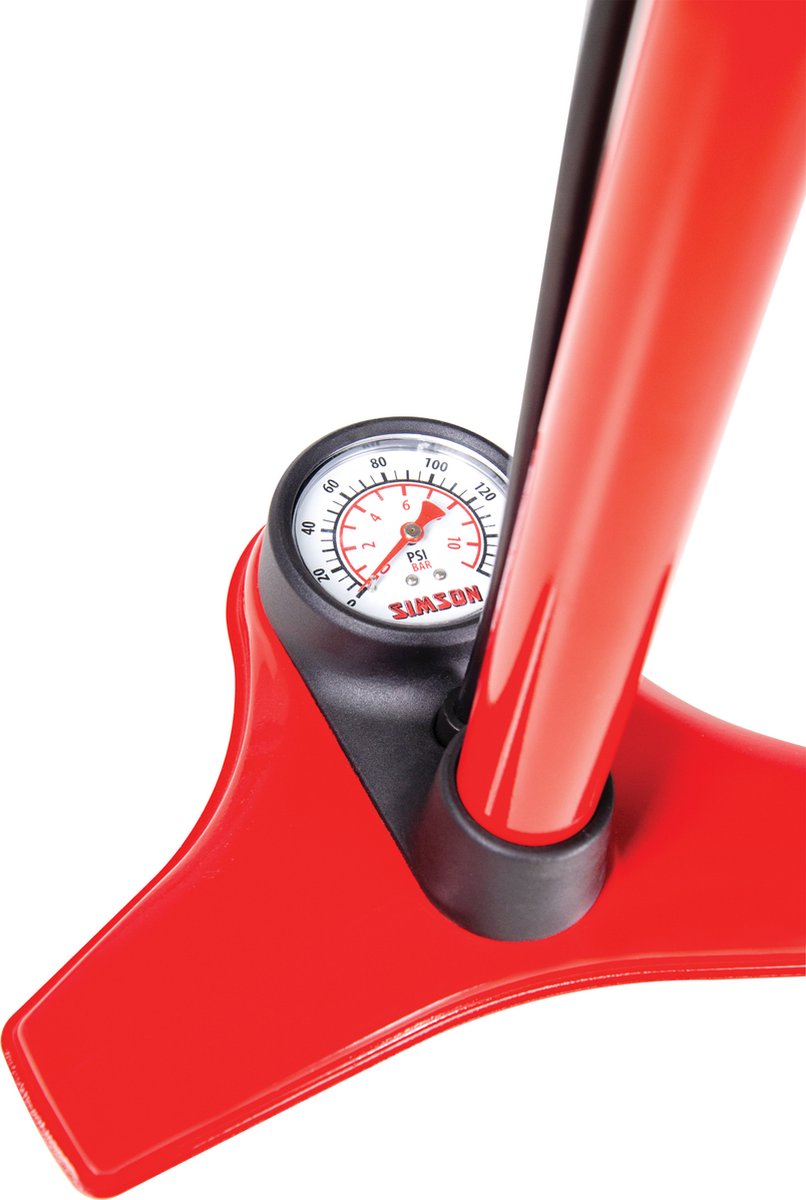 Fahrradpumpe Excellent Hochdruck 60 cm rot