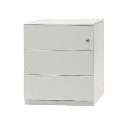 Schubladenelement Bisley 3l Basic Stahl abschließbar 420x565x500mm hellgrau