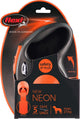 Flexi rollijn neues neon band schwarz orange