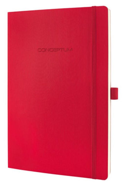 Sigel Notizbuch – Conceptum Pure – A4 – Softcover – Rot – 194 Seiten – 80 Gramm – kariert – SI-CO314