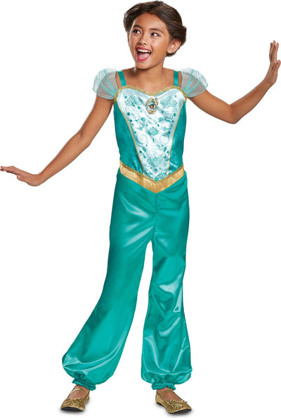 Verkleidung Disney Prinzessin – Aladdin, Jasminkleid klassisch, Größe S (5 – 6 Jahre), Mädchen