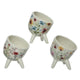 Decoris Blumentopf Dolomit H11,4cm mit Blumenmotiv