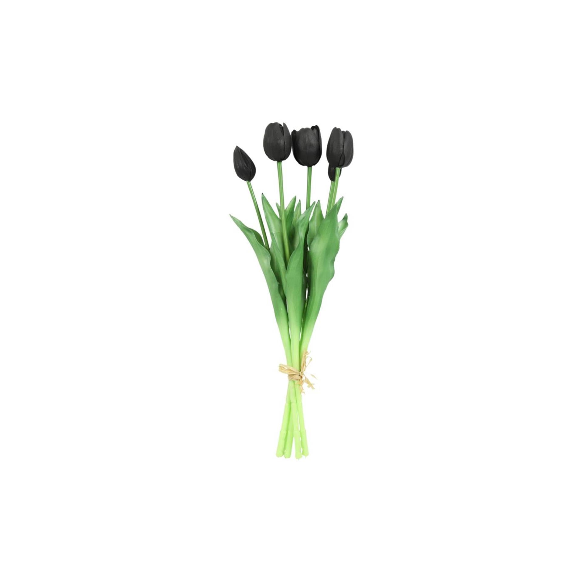 Countryfield künstlicher Tulpenstrauß schwarz 10x10x41cm