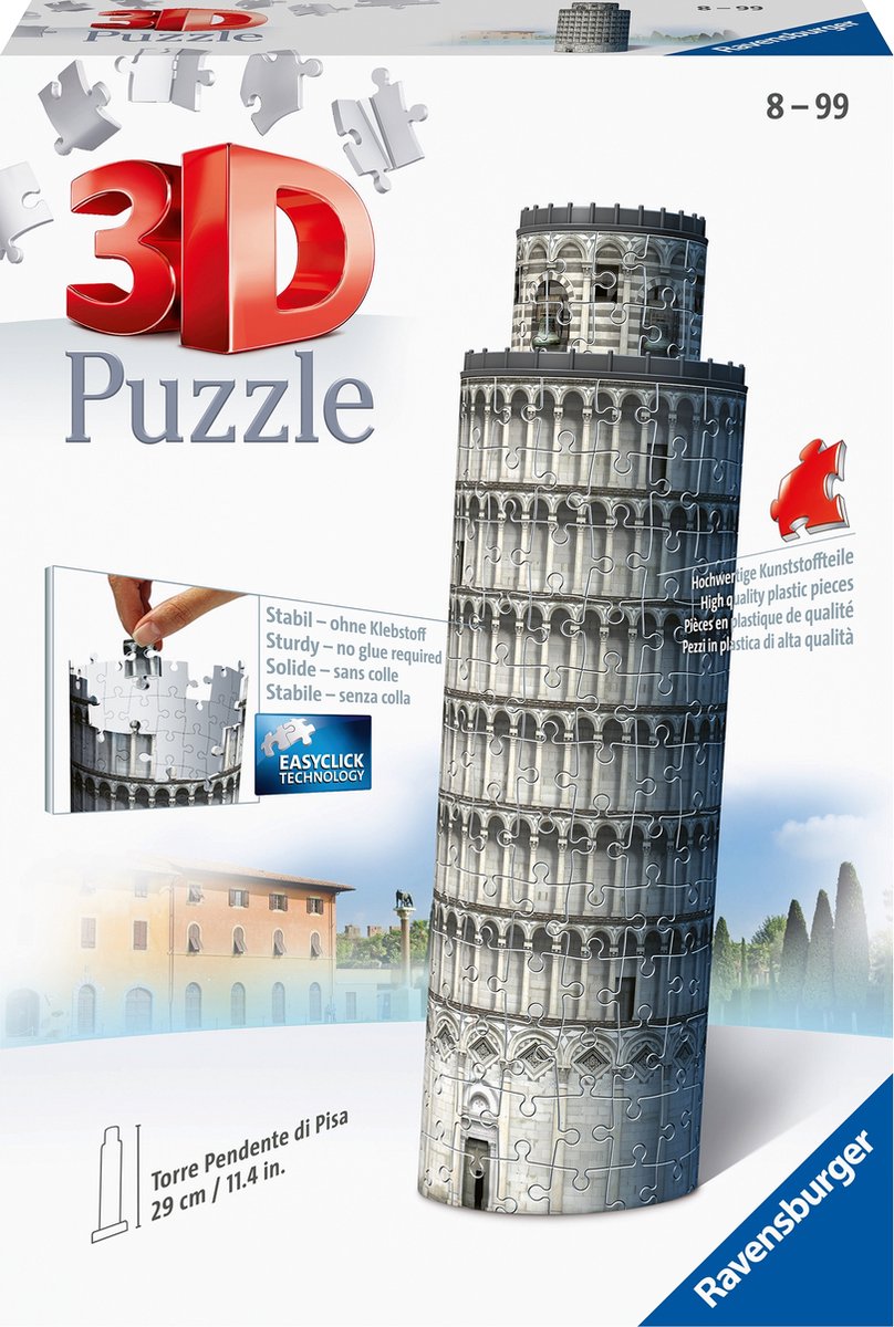 Ravensburger Turm von Pisa – 3D-Puzzle zum Bauen – 216 Teile