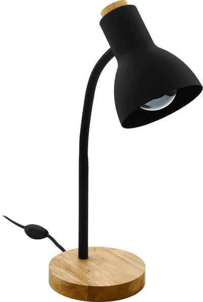 Eglo Veradal Tischlampe Schreibtischlampe - E27 - 42 cm - Braun Schwarz
