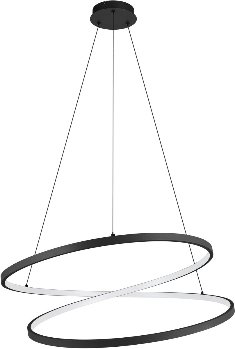Eglo Ruotale Hängelampe – LED – ø 70 cm – Schwarz und Weiß