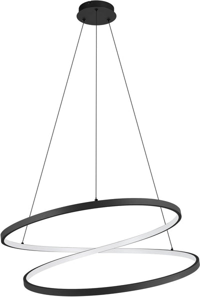 Eglo Ruotale Hängelampe – LED – ø 70 cm – Schwarz und Weiß