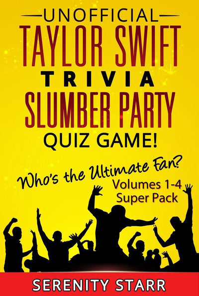 Ty inoffizielles Taylor Swift Trivia Slumber Par Quizspiel Super Pack Bände 1-4