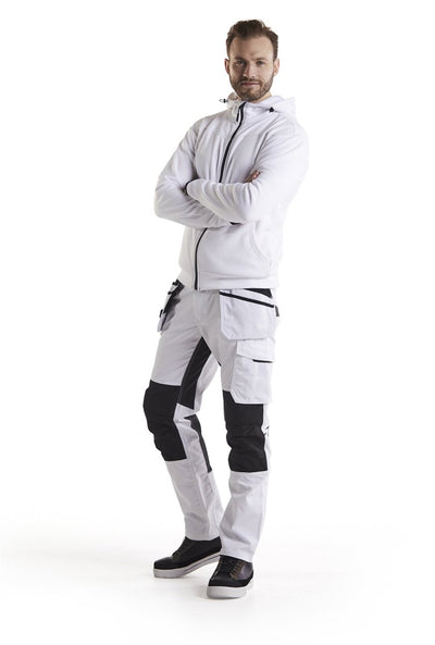 Blåkläder Blaklader Maler-Arbeitshose Stretch 1096-1330 – Herren – Weiß Dunkelgrau – 48