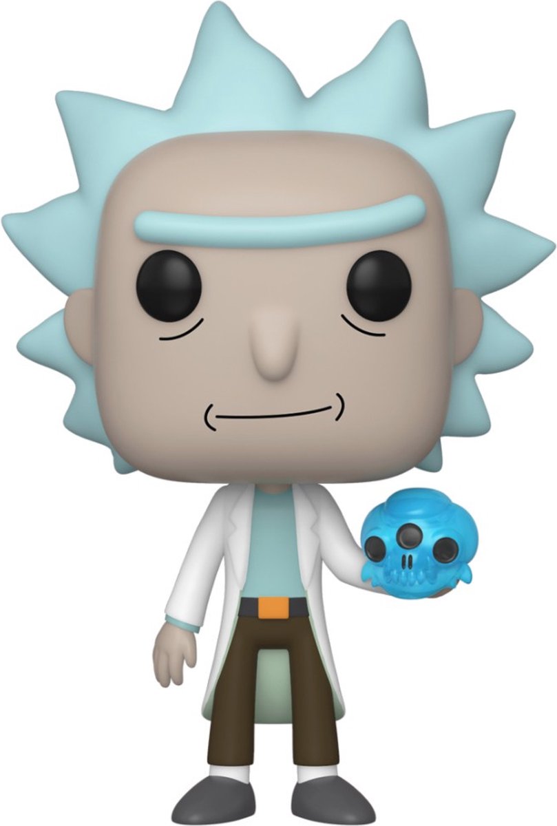 Funko Pop Rick und Morty Rick mit Kristallschädel-Vinylfigur