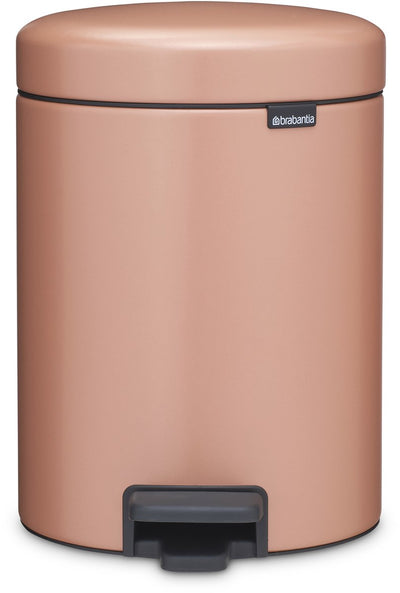 Brabantia Newicon Abfallbehälter – 5 Liter – Badezimmer – warmes Kupfer