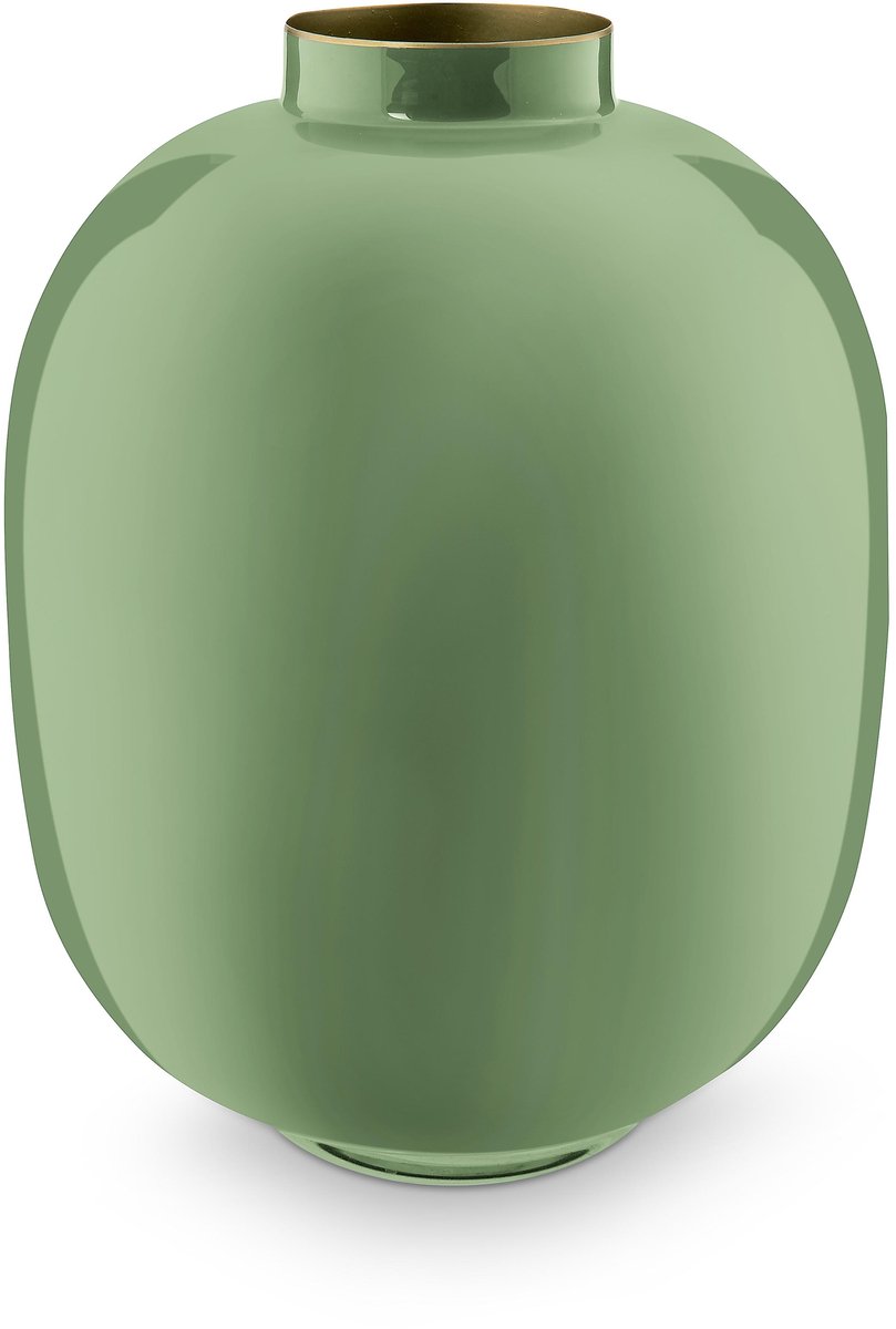 Pip Studio – Blumenvase – Wohnaccessoires – grüne Vase – Metall – 32 cm