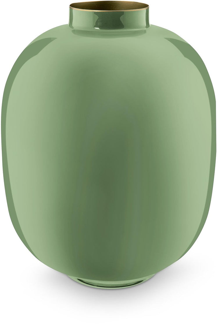 Pip Studio – Blumenvase – Wohnaccessoires – grüne Vase – Metall – 32 cm