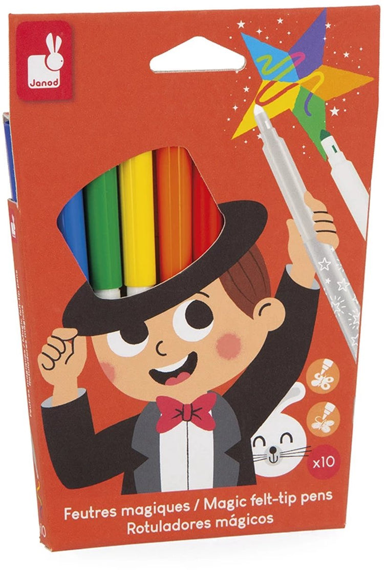 Janod – Colo – magische Filzstifte – Set mit 10 verschiedenen Farben