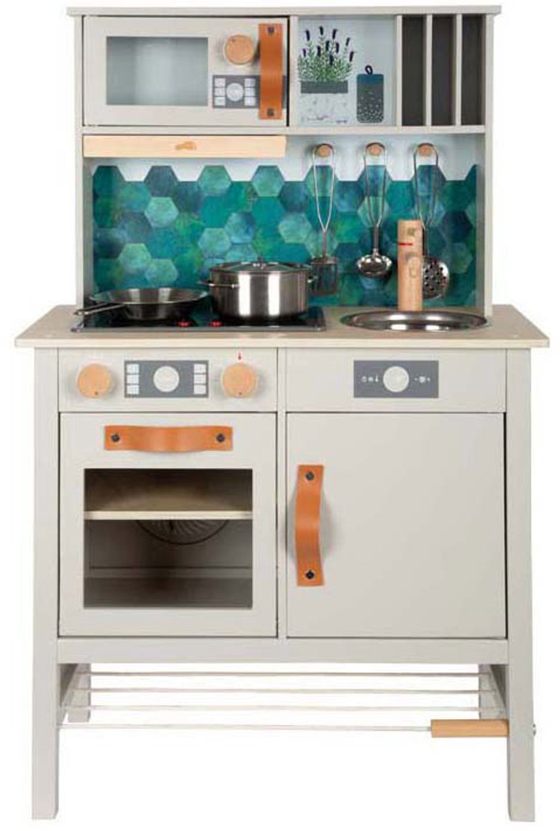 Kleiner Fuß - Holz Speelkeuken Lecker grau