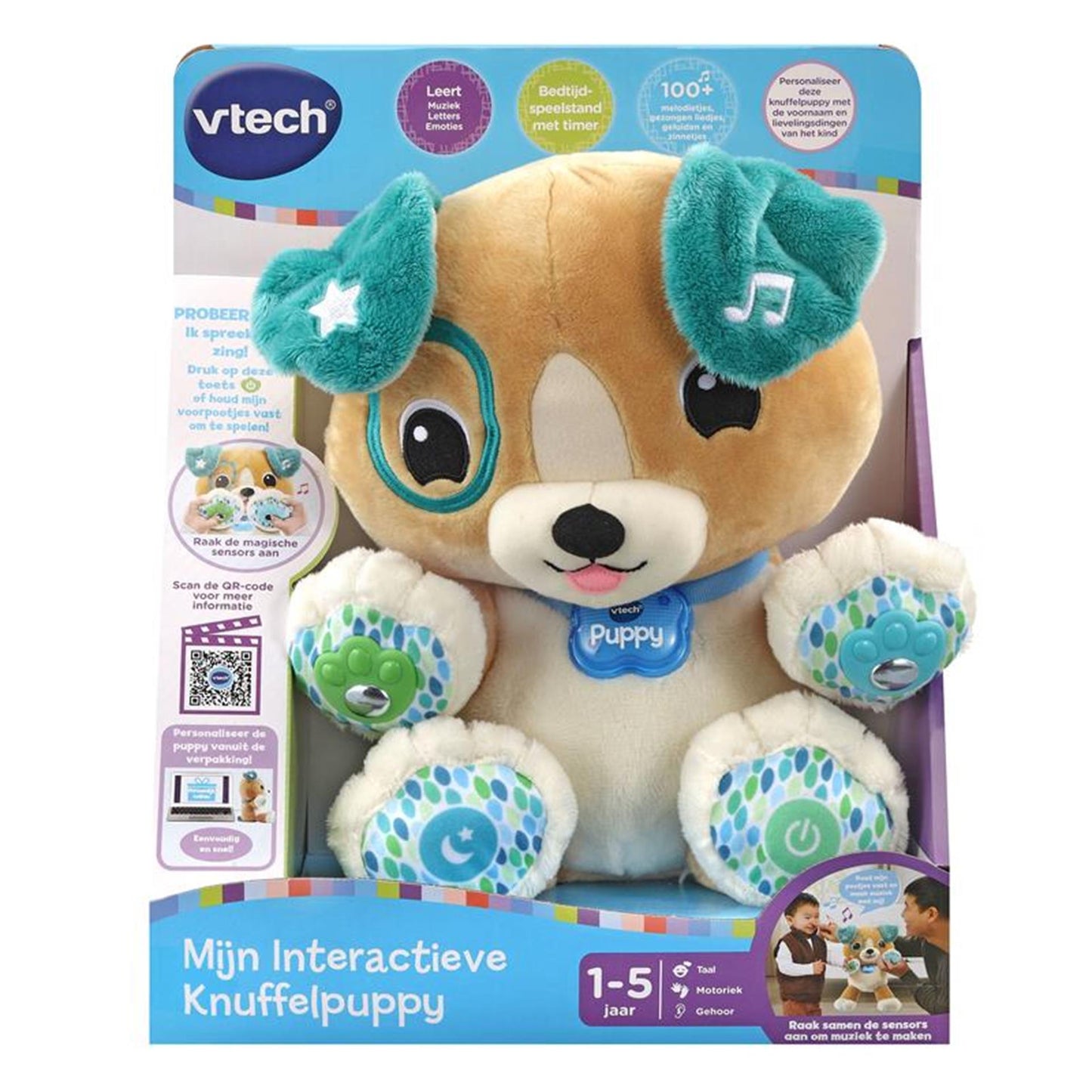 Vtech umarmt meinen interaktiven Welpen plüschbraune Türkis
