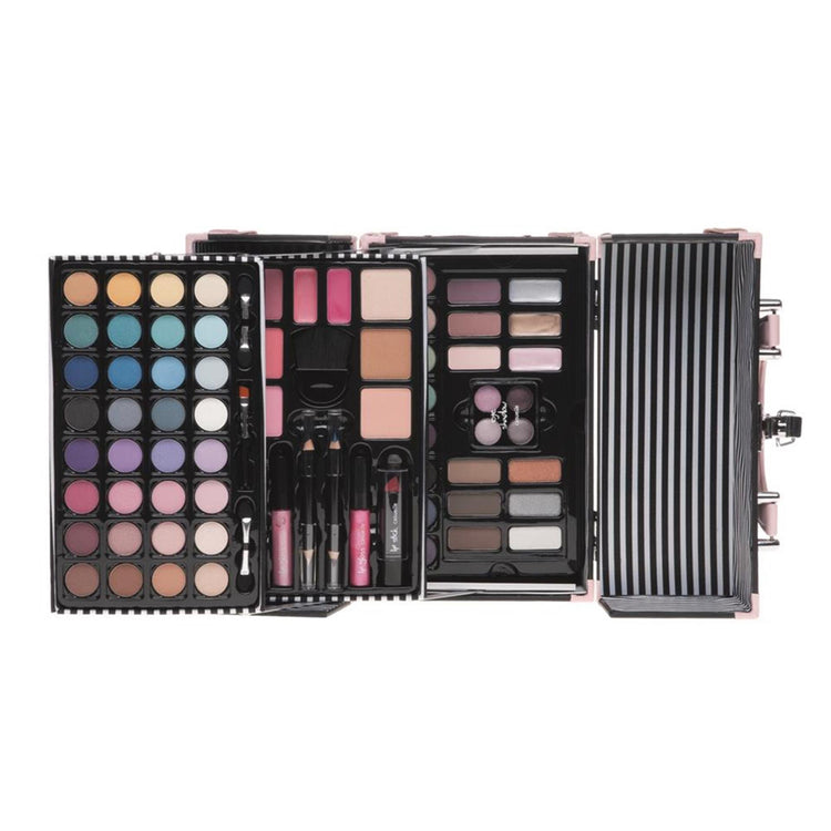 Grundes Make-up-Koffer schwarzrosa