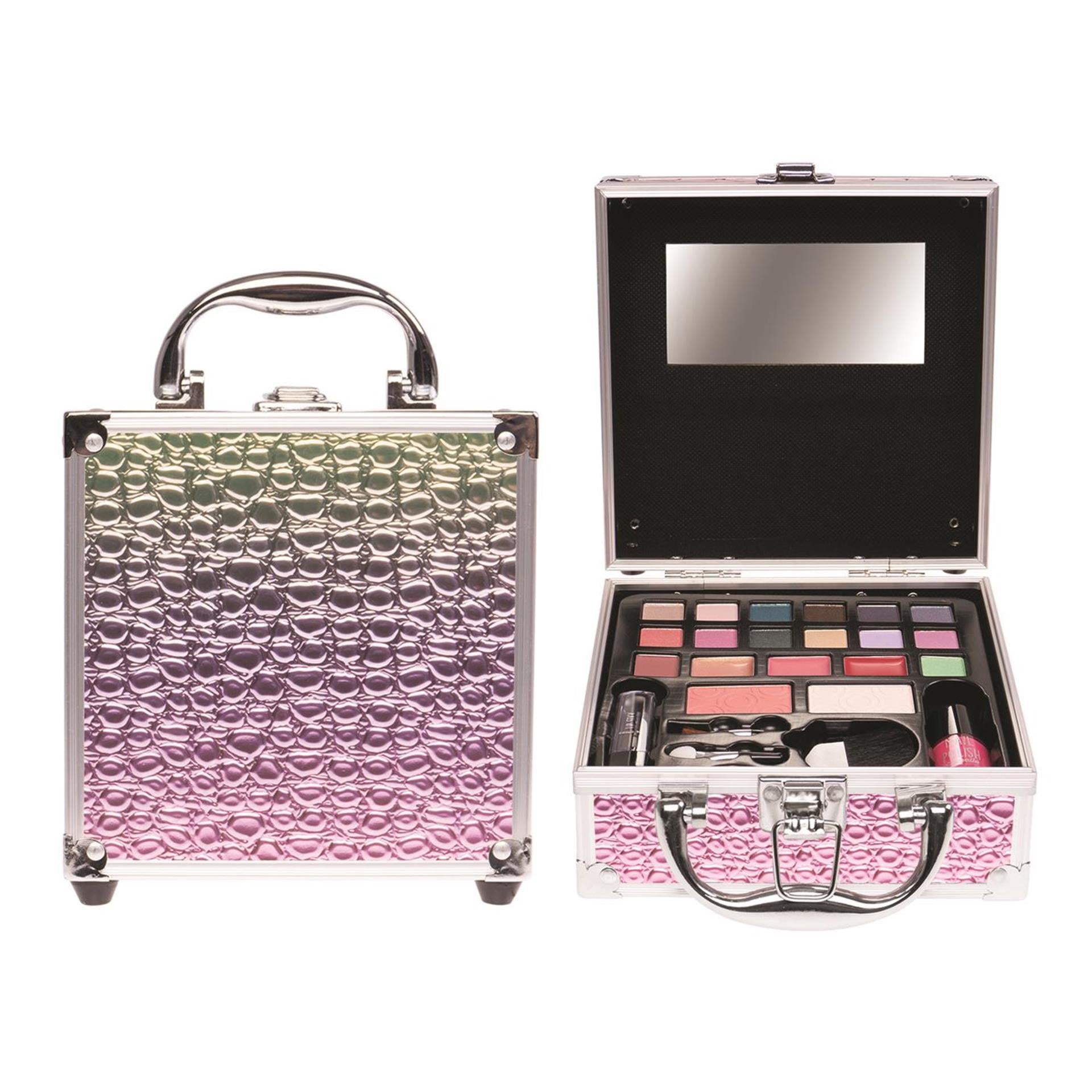 Casuelle Make-up-Koffer Regenbogen-Glitzer