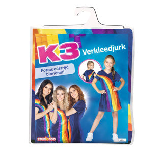 K3 Kleid Kleid Regenbogenblau, 3-5 Jahre