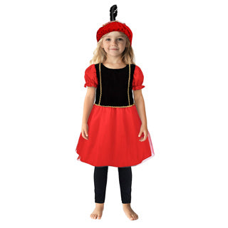 Andere Marken Piet Kleid schwarz rot 110-116 cm | 2 Stk