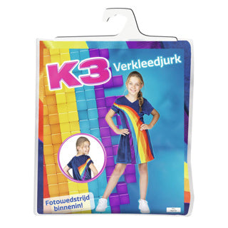 Studio 100 K3 Kleid Regenbogenblau 9-11 Jahre