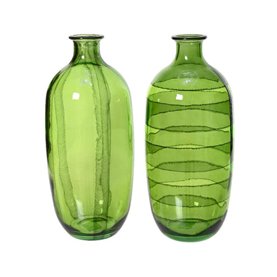 Decoris Vase aus recyceltem Glas, H31 cm, grün