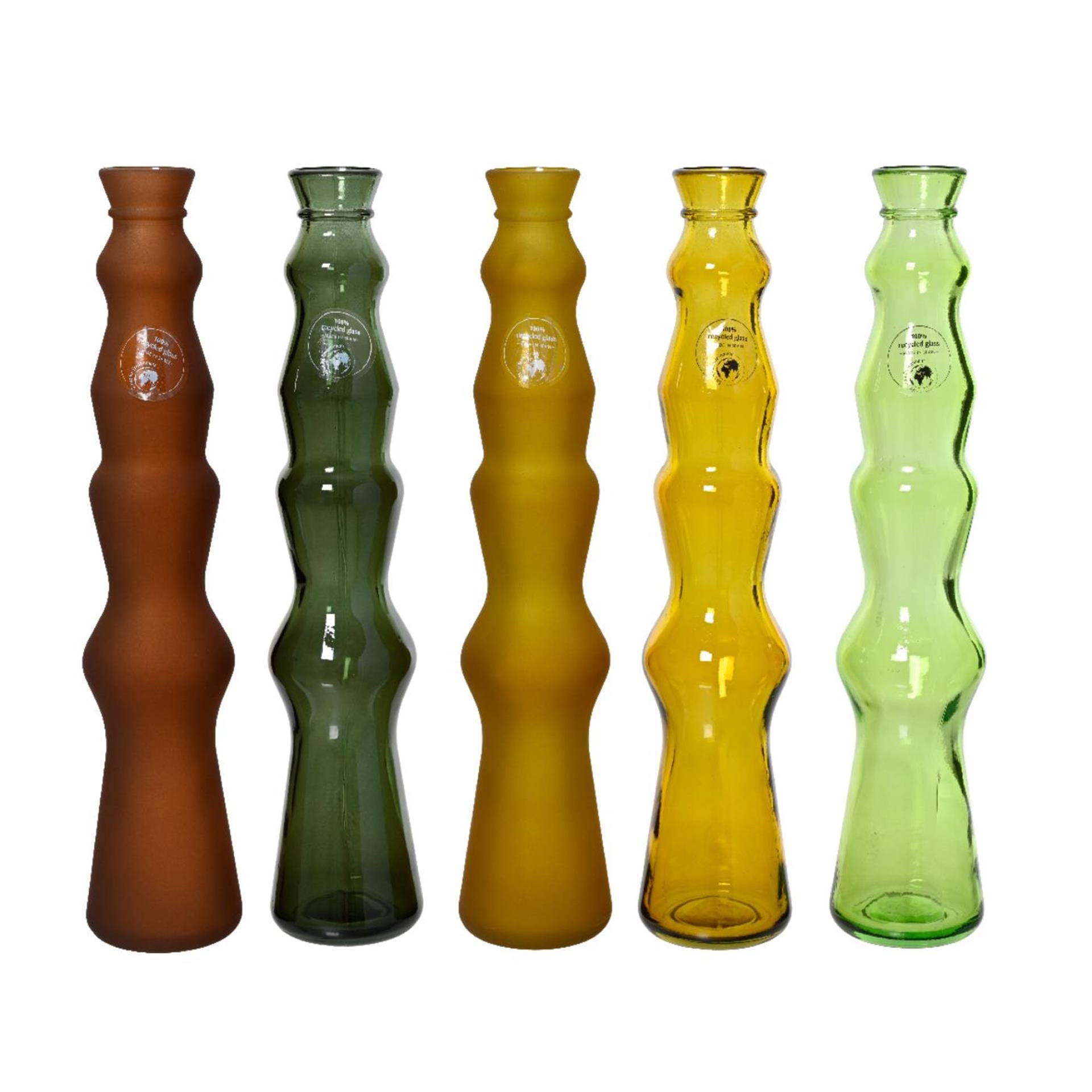 Decoris Vase aus recyceltem Glas ø7x32cm