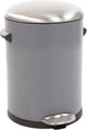 Eko - Belle Deluxe Treteimer 5 Liter - Griff Kunststoff - grau, sandbeschichtet - Abfalleimer