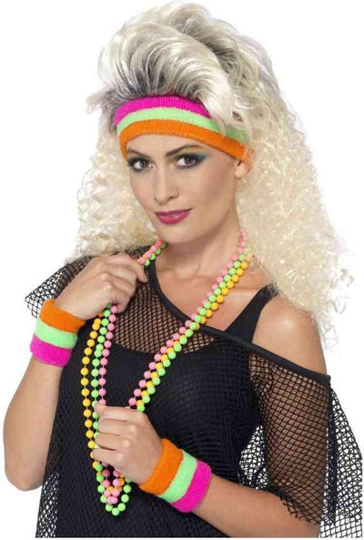 Smiffys – Schweißbänder-Kostümzubehör-Set – mehrfarbig