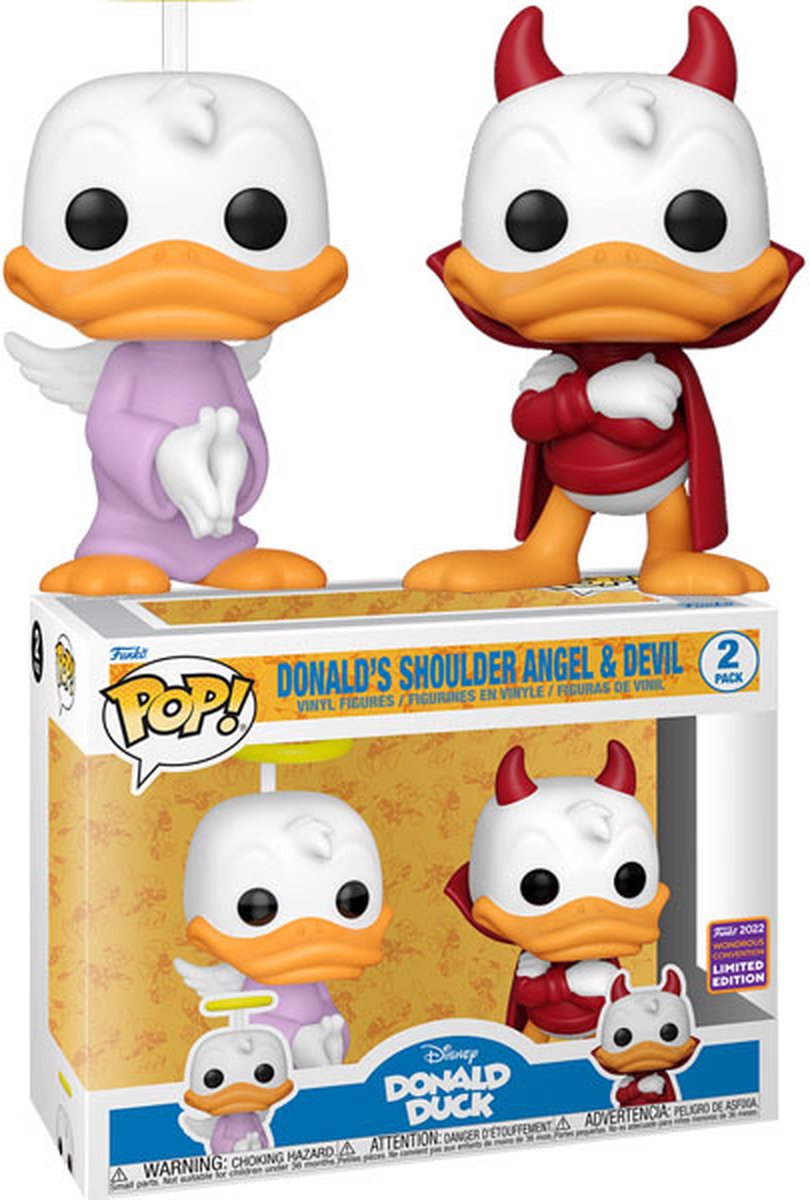 Funko-Pop! Disney: Donald Duck – Donald's Shoulder Angel Devil Wondercon exklusiv