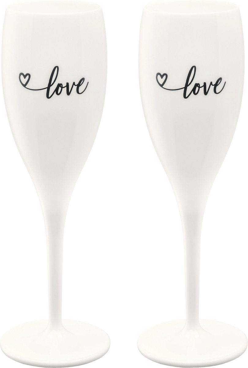 Koziol Sektglas, 0,1 l, 2er-Set, Bio, 'Love' - | Prost nein. 1