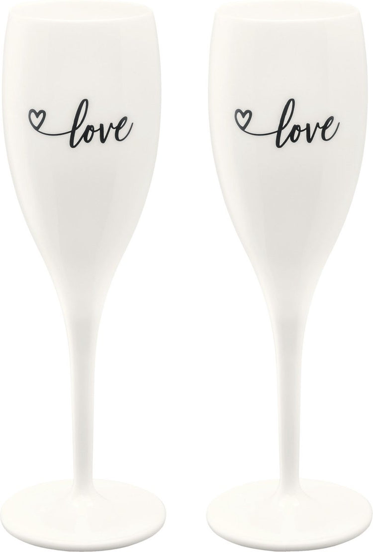 Koziol Sektglas, 0,1 l, 2er-Set, Bio, 'Love' - | Prost nein. 1