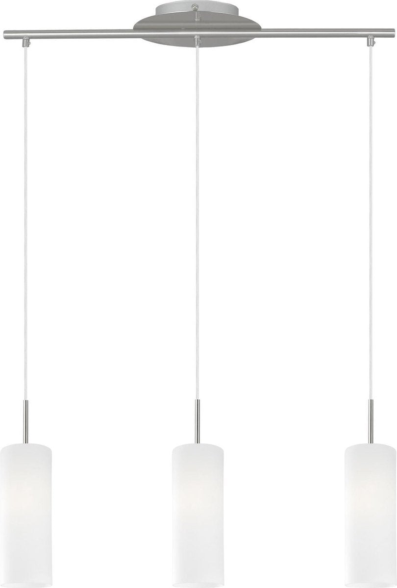 Eglo Troy 3 - Hängelampe - 3 Leuchten - Nickel matt - weiß lackiert