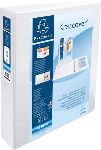 Exacompta Ringbuch PP Kreacover A4+ 4d-r 50mm weiß