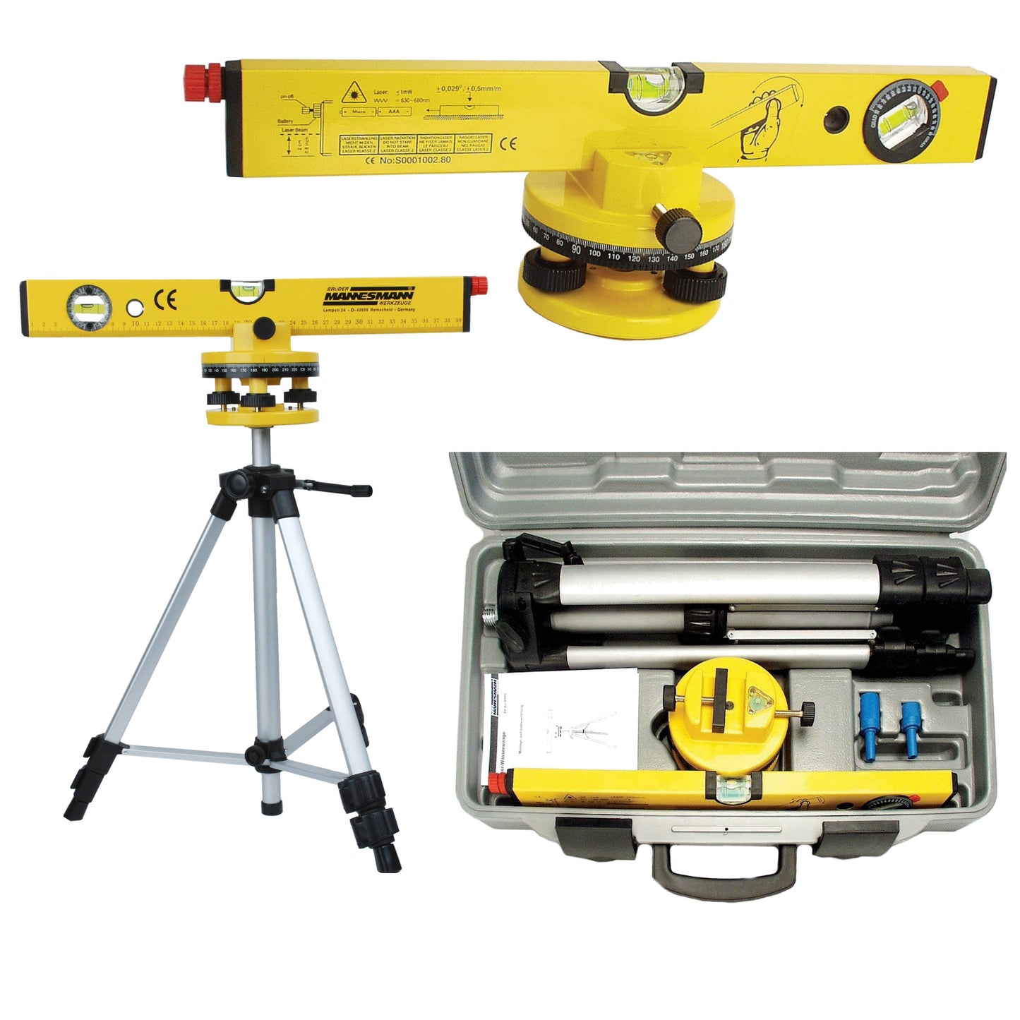 Brüder Mannesmann Bruder Mannesmann Laser Waterpas mit Tripod 81125